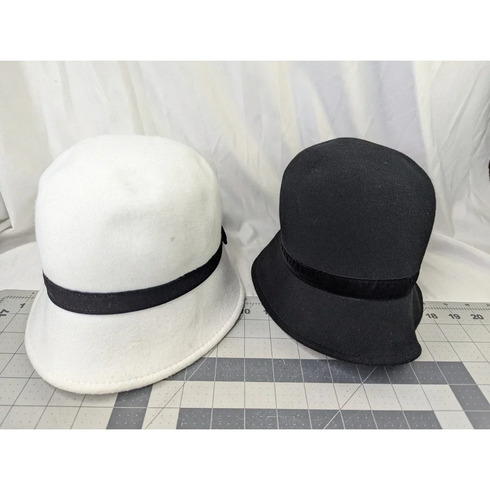 Gymboree Dressed Up Girls Hat Black White Lot Size M‎